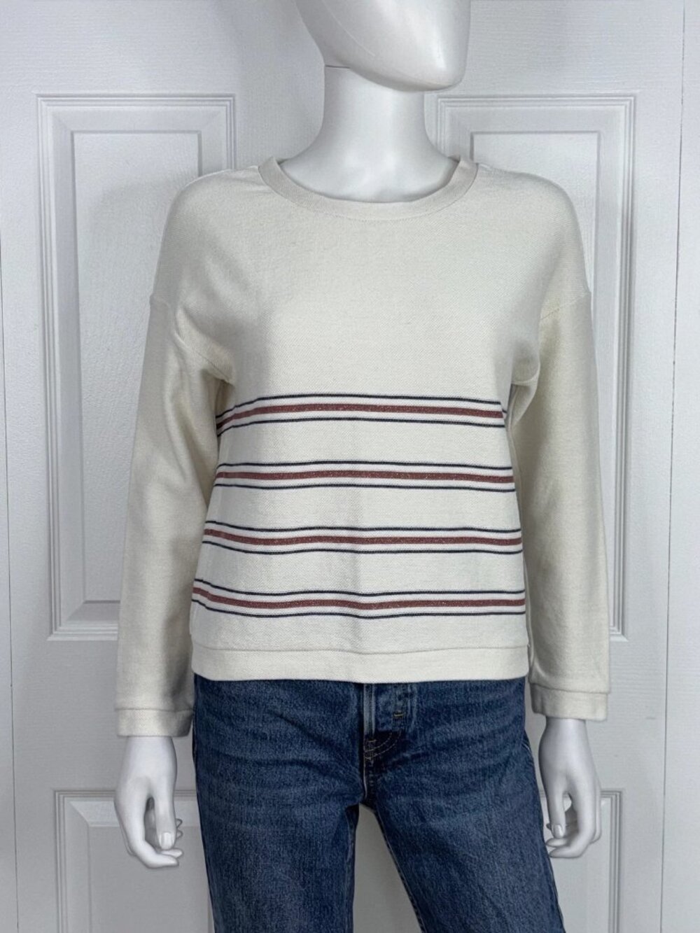 DES PETITS HAUTS women's Striped crew neck sweater from size XS
